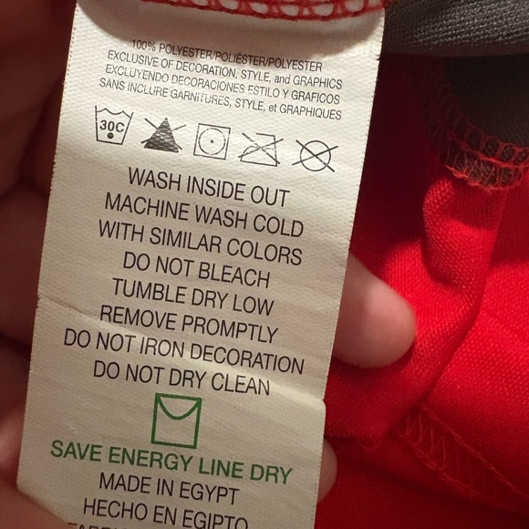 Majestic Red and Gray Men's Polo Shirt - Picture 6 of 8